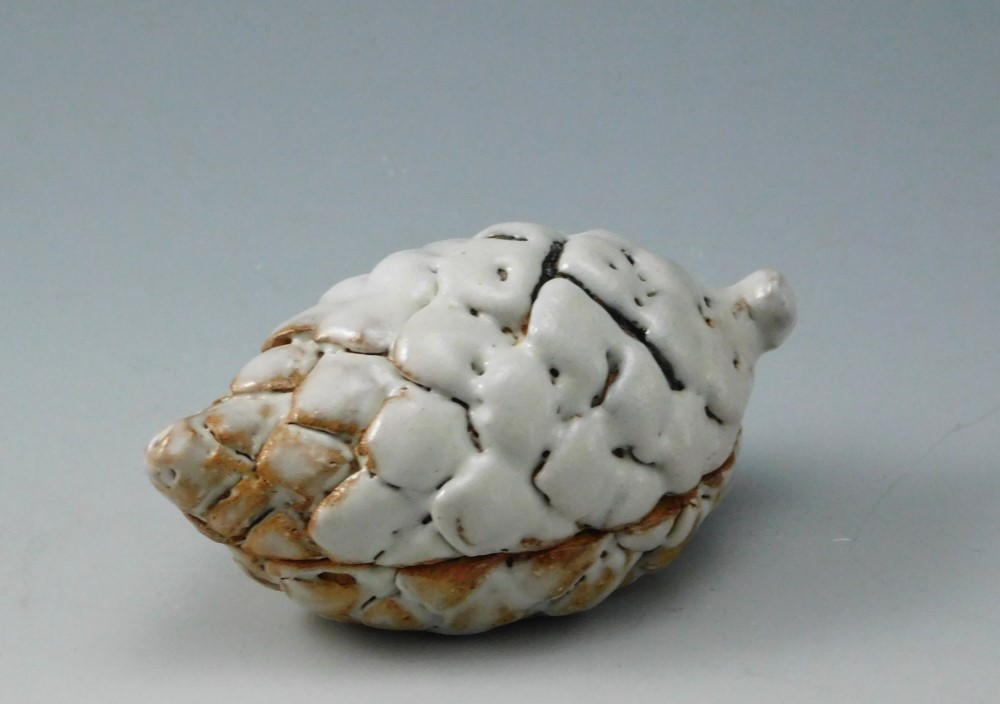 作家物　陶芸家　作者不明　三輪休雪　？　萩焼　萩香合　香合　蜜柑　柿　箱なし 作家物 陶芸家 作者不明 三輪休雪 ？ 萩焼 萩香合 香合 蜜柑 柿